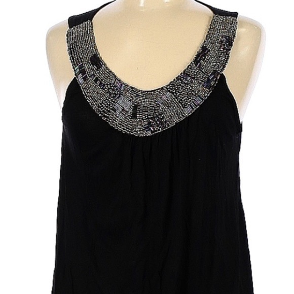 Simply Irresistible Sleeveless Tank Top bead embellished collar medium black - Picture 2 of 7